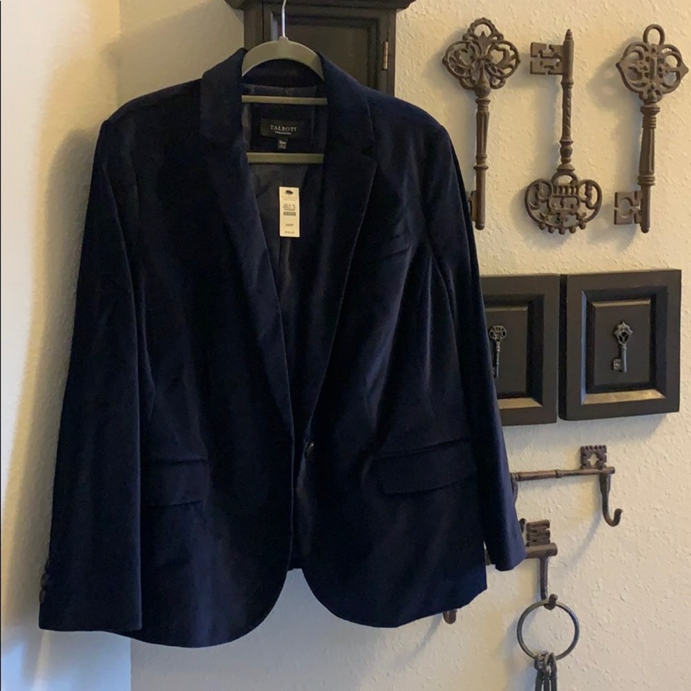 Navy Blue Velvet Talbot’s Blazer